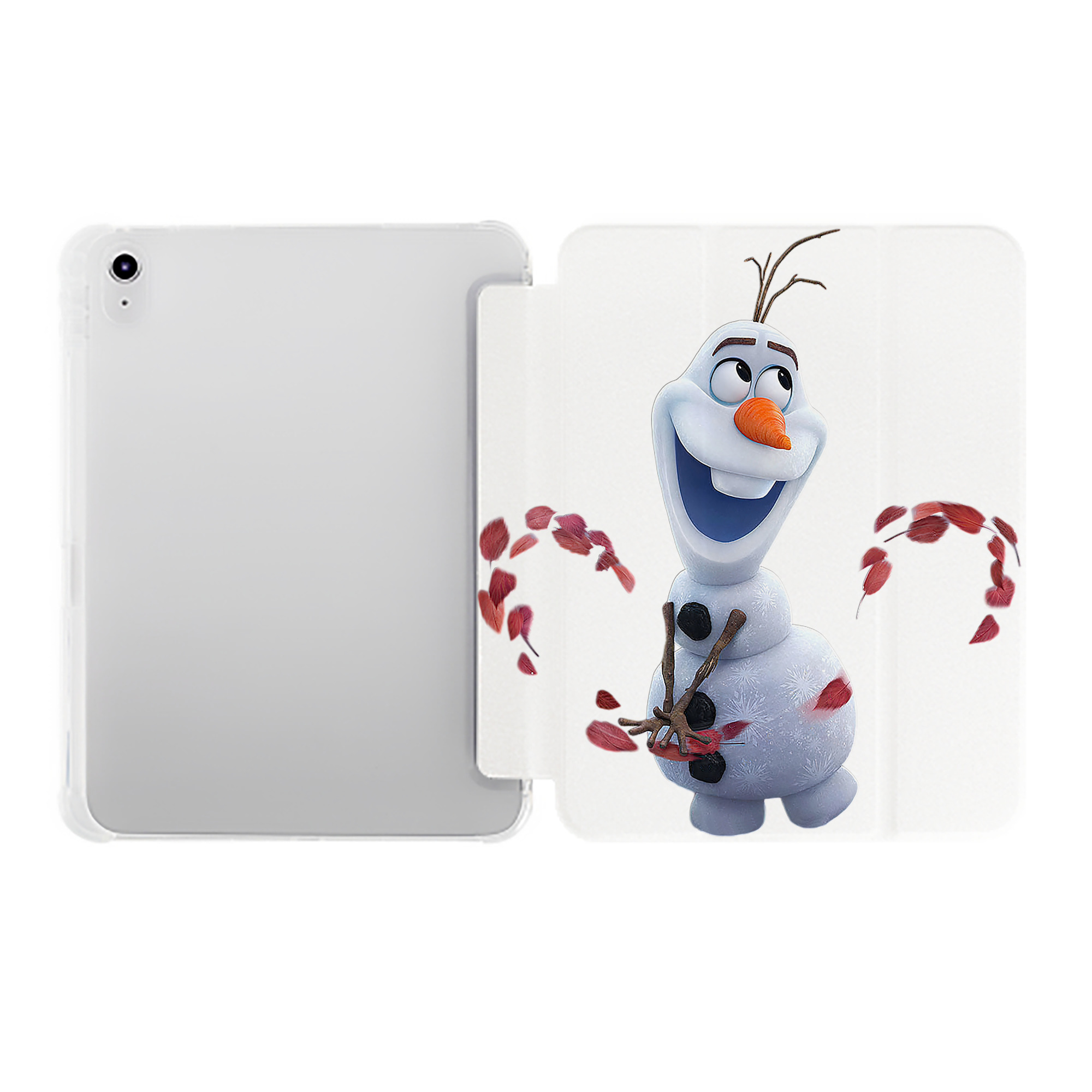 （画像用） アナと雪の女王 アンナ エルサ Frozen Anna Elsa IPad ケース ペン収納付き 三つ折りスタンド PUレザー×シリコン 対応機種9.5/10.5/10.9インチ